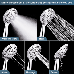 Shower Head Combo-Shower Head with Solid Brass Rail and Diverter by brightshowers