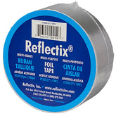 Roll of Reflectix foil tape with blue label on a white background