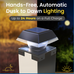 Solar Post Cap Lights Dual Mode BICSGL-14 (2Pack) by Brighticonic