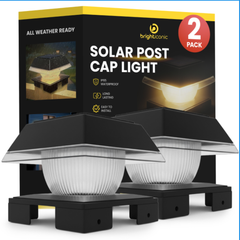 Solar Post Cap Lights Dual Mode BICSGL-14 (2Pack) by Brighticonic