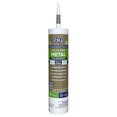 Silicone Metal sealant tube on a white background