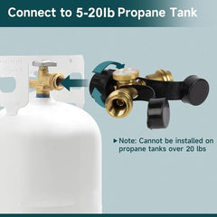 GASPRO Propane Splitter & Gauge, 2-Way for 5-20LB Tanks, Heaters, by Homemaintenancesupplies2
