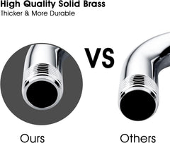 10 Inch Solid Brass Shower Head Extension Arm, Wall Mounted Shower Pipe Arm by brightshowers
