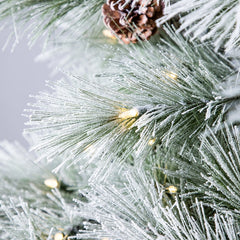 Holiday Living 7.5ft Flocked Pre-lit Artificial Christmas Tree