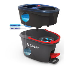 O-Cedar RinseClean Spin Mop: Hands-Free Floor Cleaning with Bucket