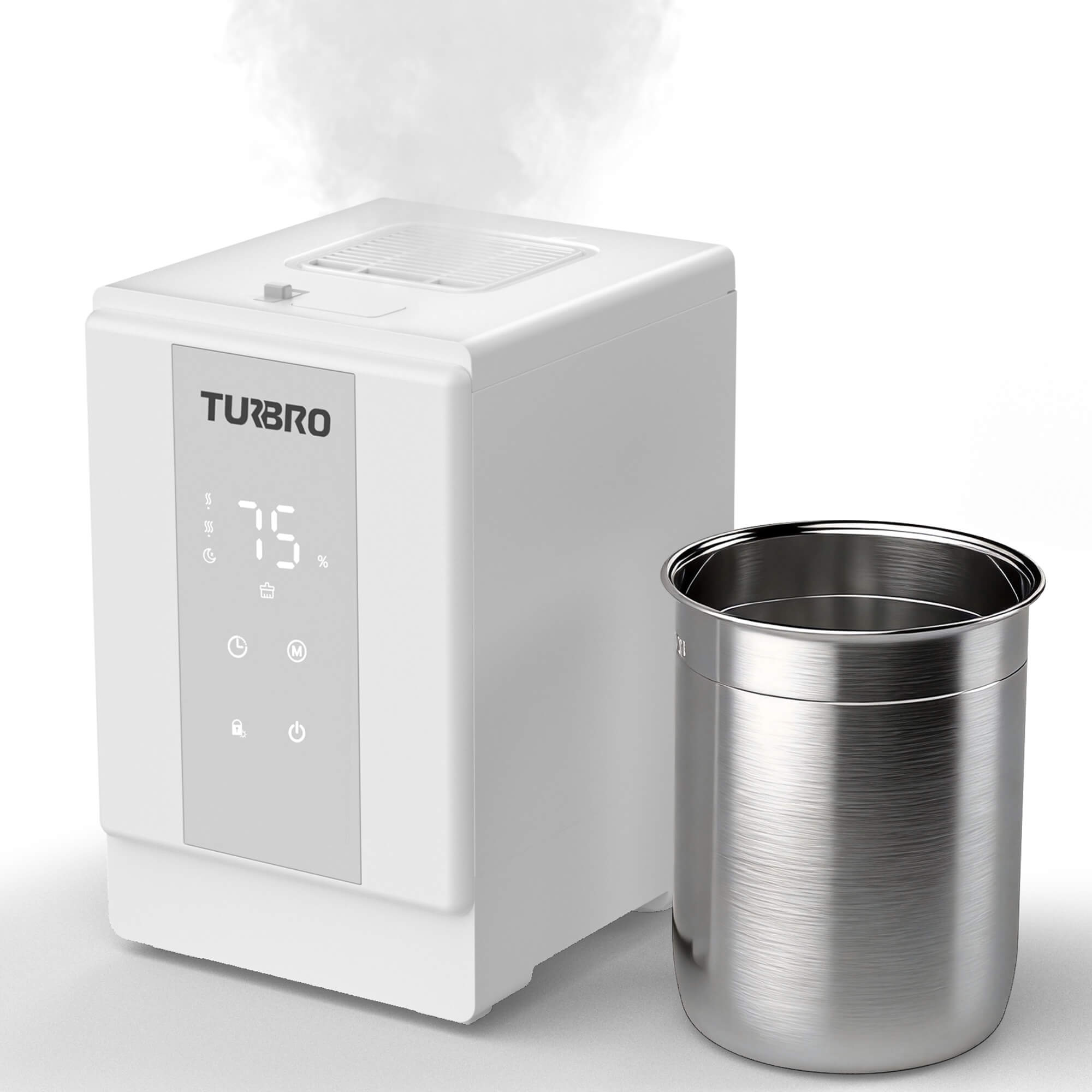Greenland 4L Stainless Steel Steam Warm Mist Humidifier by TURBRO