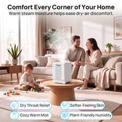 Greenland 4L Stainless Steel Steam Warm Mist Humidifier by TURBRO