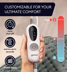 Heating Pad XL, Double-sided, Tabby Gray by Geniani