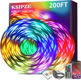 KSIPZE 200ft (2 Rolls of 100 ft) Led Strip Lights RGB Music Sync Color Changing Bluetooth Led Lights with Smart App Control Remote Led Lights for Bedroom Room Lighting Flexible Home Décor by Homemaintenancesupplies.com