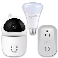 Supersonic 3-Pc. Smart Home Starter Kit with WiFi enabled: HD Camera, Plug, and Bulb by Supersonic
