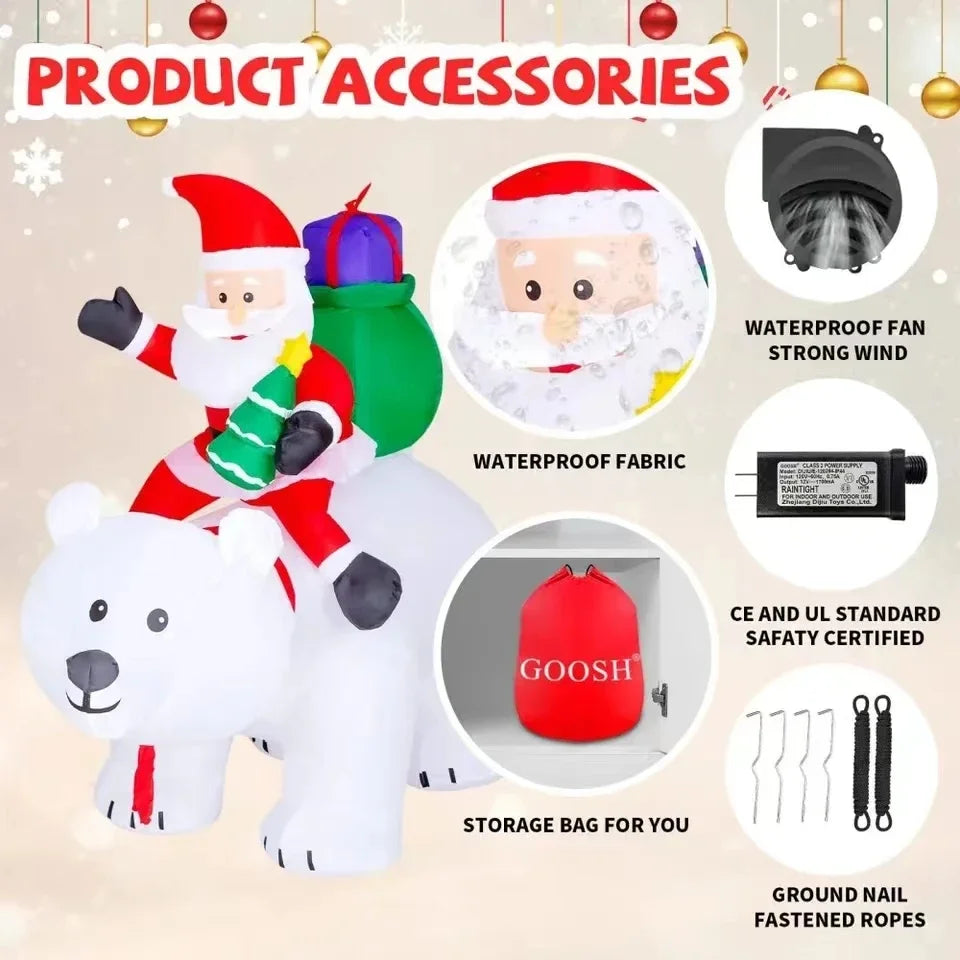 Christmas Inflatable Decoration Toy With Built-In Led Lights by LPO