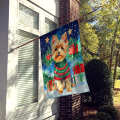 Yorkshire Terrier Yorkie Christmas House Flag by Caroline's Treasures