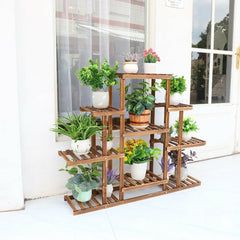 Indoor 9 Tier Wooden Plant Home Decor Stand by Homemaintenancesupplies2