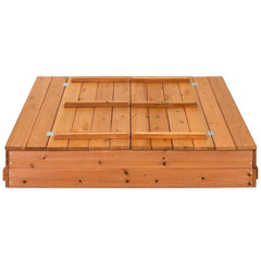 Sturdy Brown Cedar Kids Complete Seated Bench Sandbox by FastFurnishings
