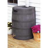 Brown Oak 50-Gallon Plastic Rain Barrel with Bottom Spigot by Homemaintenancesupplies2