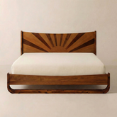 Sunset Solid Wood Bed Frame With Headboard by Megsu