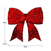 NNEDSZ Christabelle Christmas Display Bow 91cm with LED and Twinkle Lights 5 Functions Christmas Festive Decorations Display Big Wired Bow by NNEDSZ