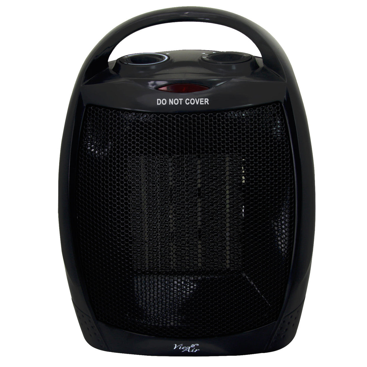 Vie Air 1500W Portable 2 Settings Black Ceramic Heater with Adjustable Thermostat by VIE AIR