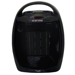 Vie Air 1500W Portable 2 Settings Black Ceramic Heater with Adjustable Thermostat by VIE AIR