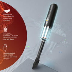 2-in-1 Mini Wireless Vacuum Cleaner & Air Duster by Pursonic