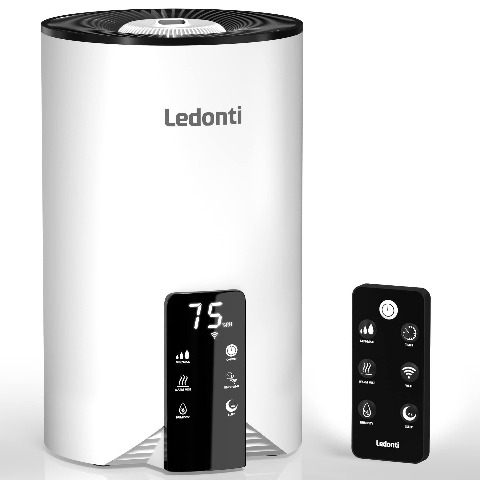 WiFi Control Humidifiers for Bedroom Dual Mist (Cool & Warm) ! Humidifier 4L by Zamzamas