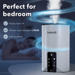 WiFi Control Humidifiers for Bedroom Dual Mist (Cool & Warm) ! Humidifier 4L by Zamzamas