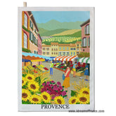 French kitchen towel - Printed cotton - Provence Street Market | Label France by I Dream of France