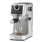 Wirsh 20 Bar Espresso Machine with Plastic Free Portafilter and Steamer, Pressure Gauge, Touch Screen, Full Stainless Steel (Home Barista Plus) by Wirsh