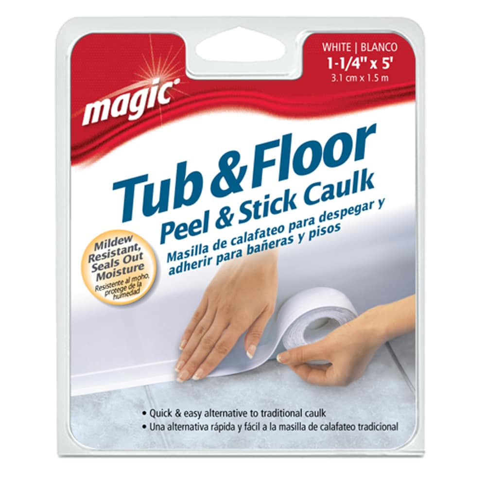 Magic White Bathtub Sealer Trim for Tubs & Floors