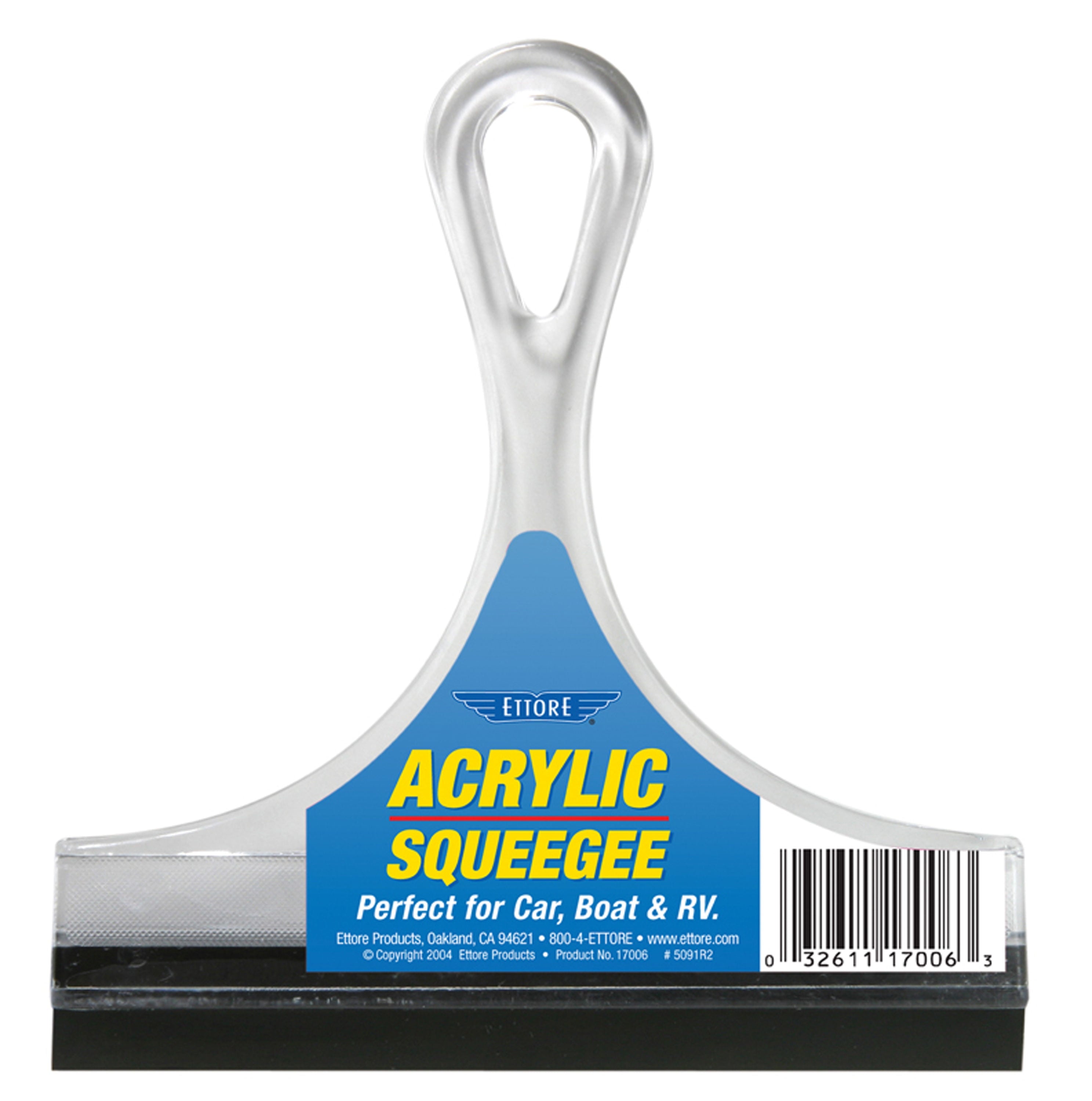 Ettore All-Purpose Rubber Window Squeegee - Streak-Free Cleaning
