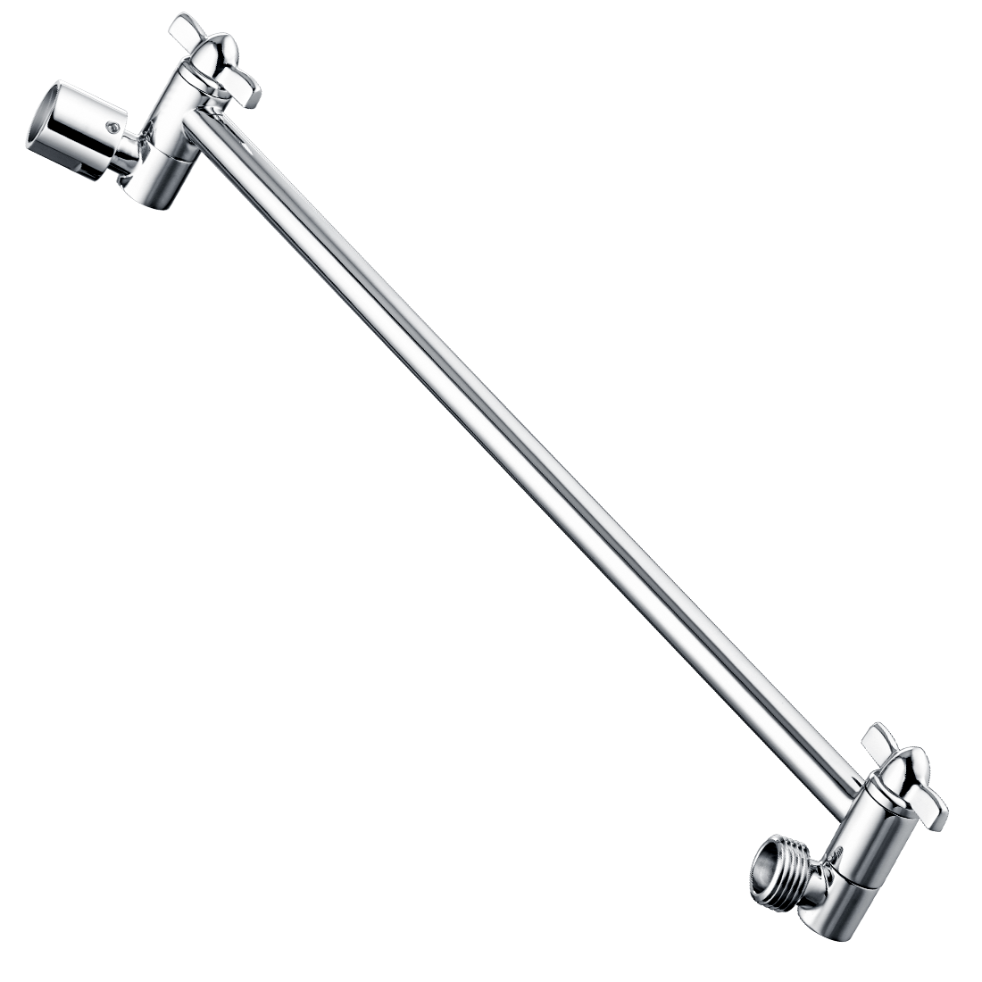 10 Inch Brass Shower Head Extension Arm, Height & Angle Adjustable by brightshowers