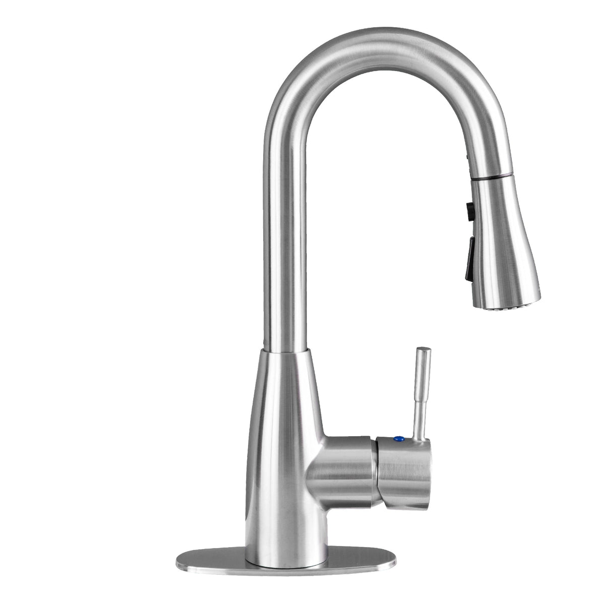 Tehila Stainless Steel Finish Low Profile Pull-Down Faucet by Utility-Sink.com