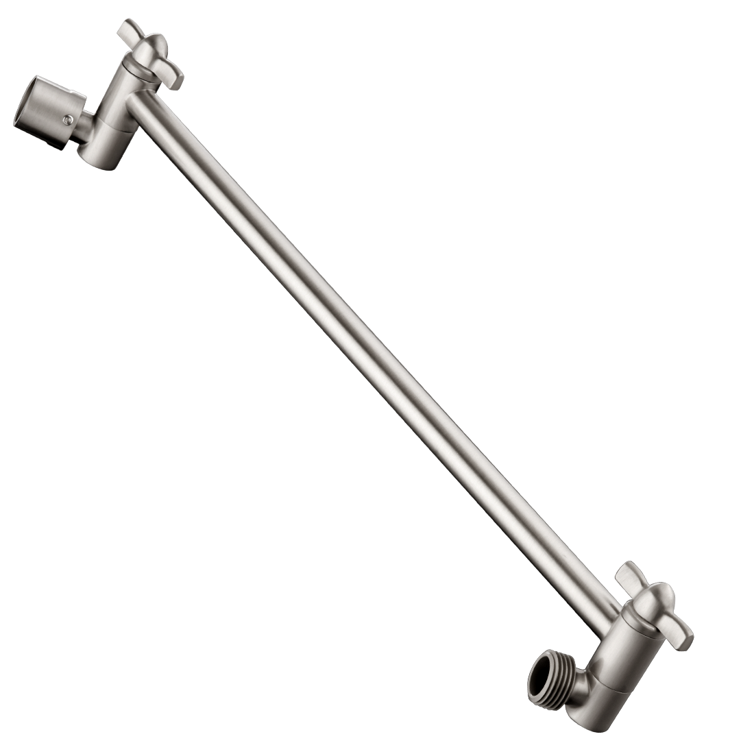 10 Inch Brass Shower Head Extension Arm, Height & Angle Adjustable by brightshowers