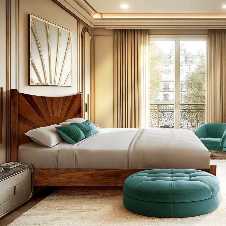 Sunset Solid Wood Bed Frame With Headboard by Megsu