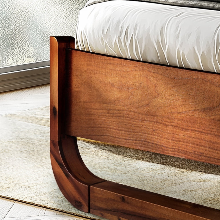 Sunset Solid Wood Bed Frame With Headboard by Megsu