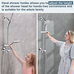 Shower Head Combo-Shower Head with Solid Brass Rail and Diverter by brightshowers
