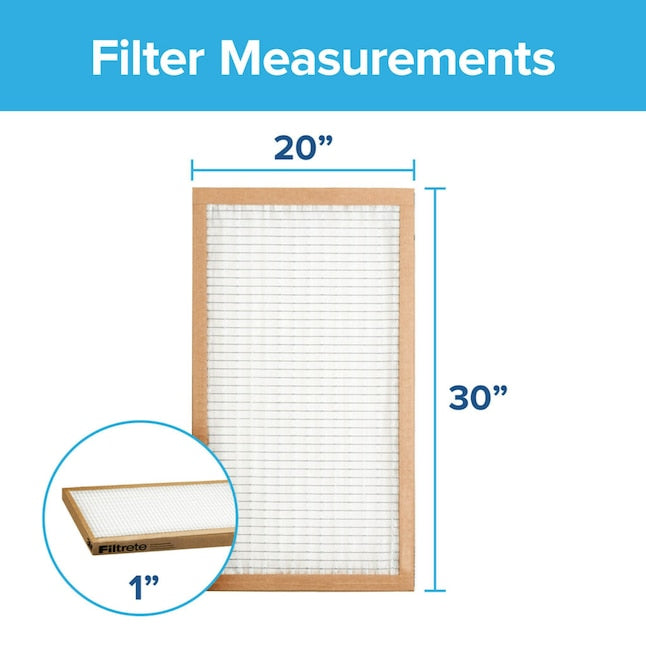 Filtrete Washable Air Filter 20x30x1 - MERV 1 Cut to Fit