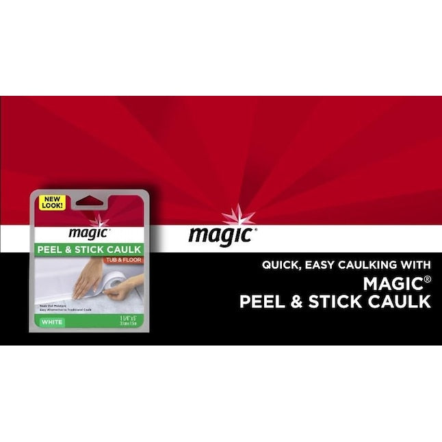 Magic White Bathtub Sealer Trim for Tubs & Floors
