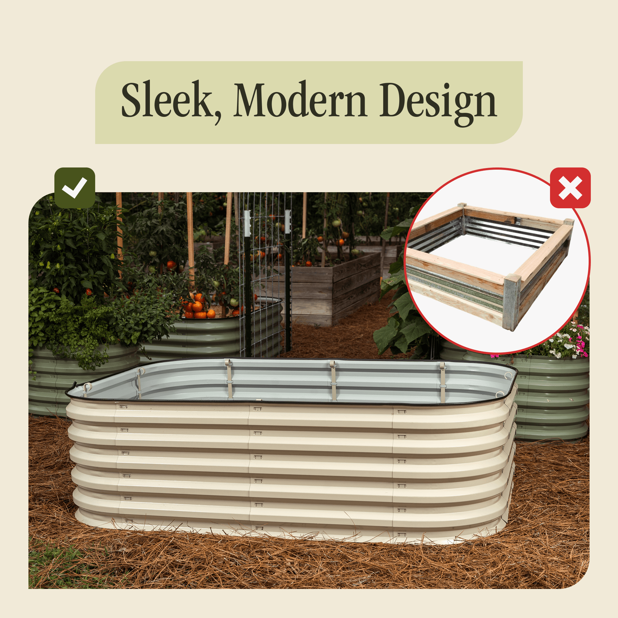 Gro-Rite "No Tools Needed" Premium Metal Raised Garden Bed Kit by Gro-Rite Garden Global LLC
