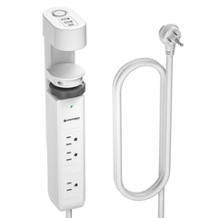 CRST Desk Clamp Power Strip | 3 Outlets + 3 USB (20W USB-C PD), 1020J Surge Protector by CRST