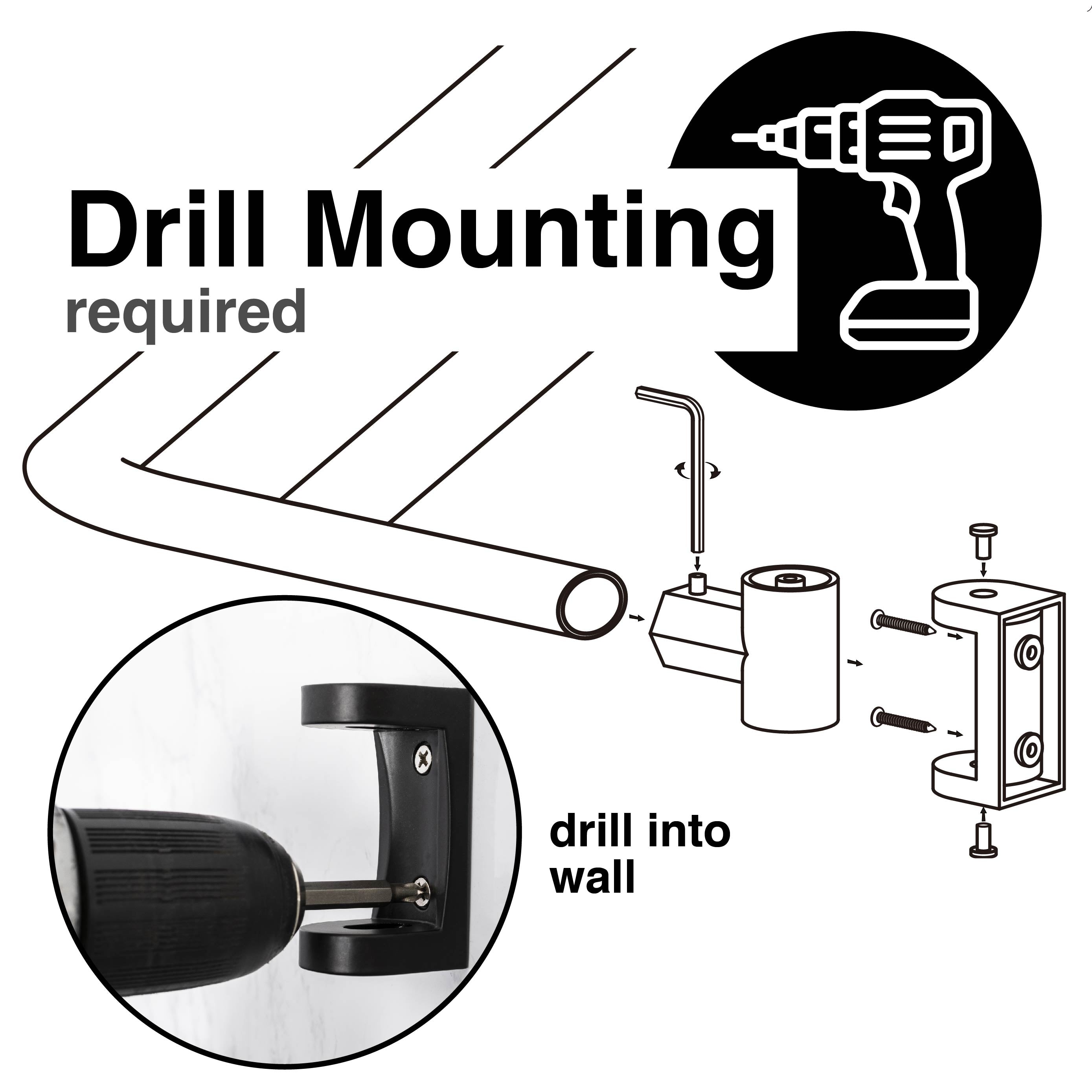 44 in. to 70 in. Double Curved Shower Rod (Matte Black Finish) by Utility-Sink.com