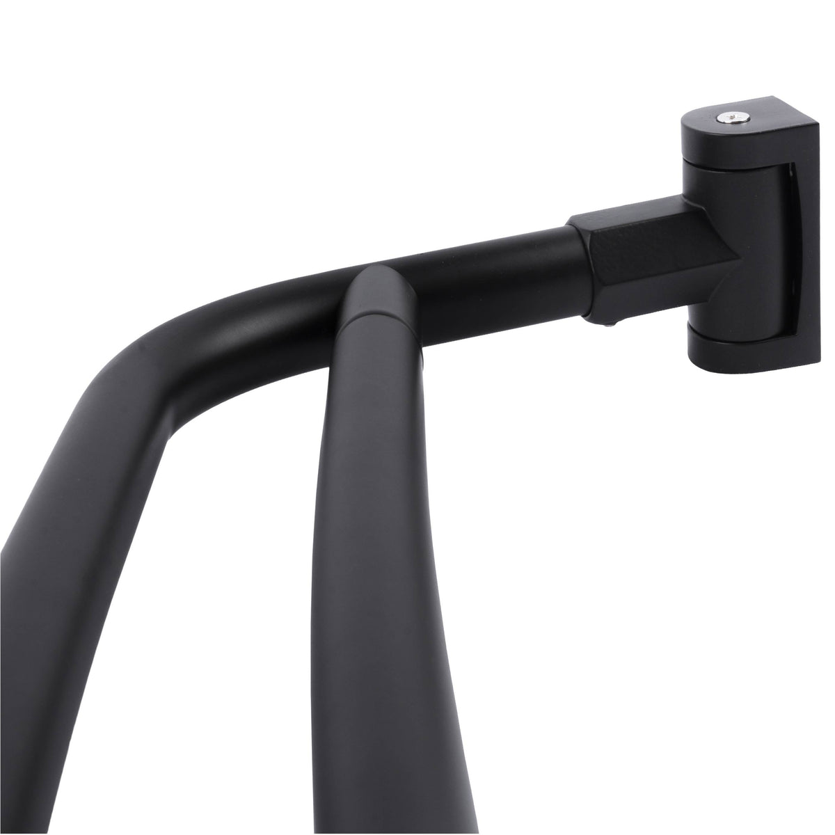 44 in. to 70 in. Double Curved Shower Rod (Matte Black Finish) by Utility-Sink.com