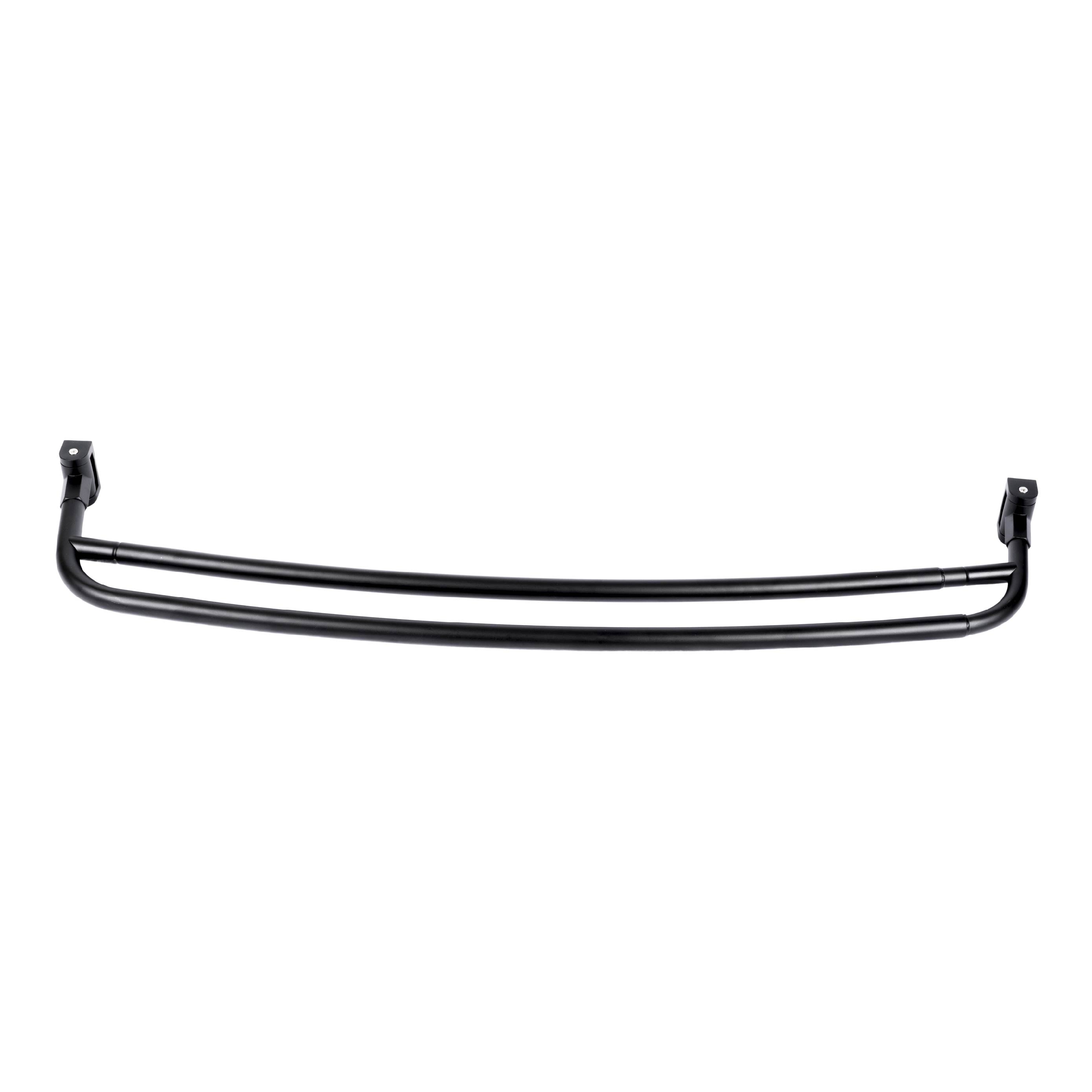 44 in. to 70 in. Double Curved Shower Rod (Matte Black Finish) by Utility-Sink.com