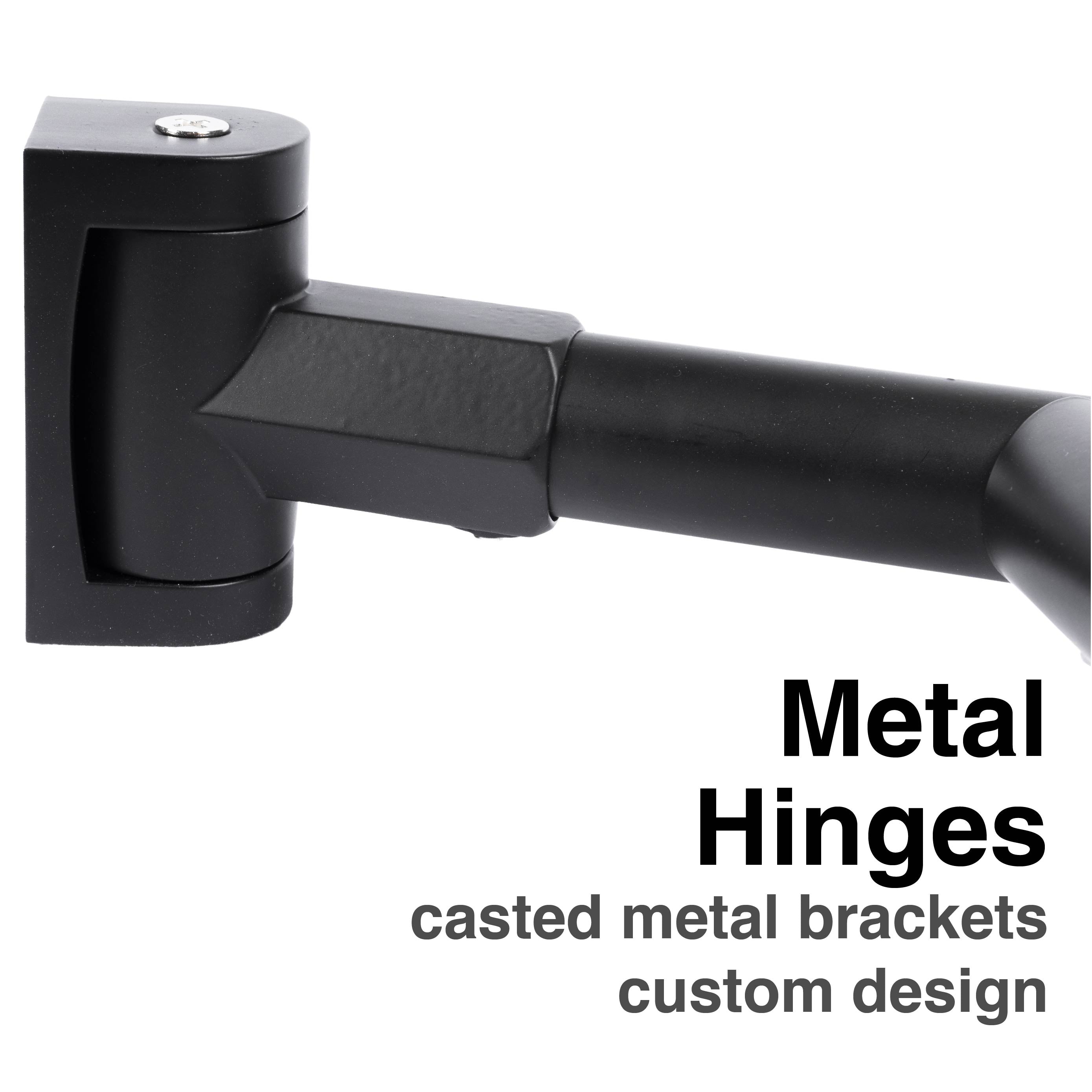 44 in. to 70 in. Double Curved Shower Rod (Matte Black Finish) by Utility-Sink.com