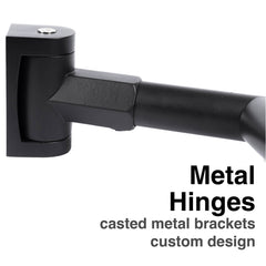 44 in. to 70 in. Double Curved Shower Rod (Matte Black Finish) by Utility-Sink.com