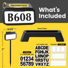 Address Sign House Number Solar Powered BICSSL-11 by Brighticonic