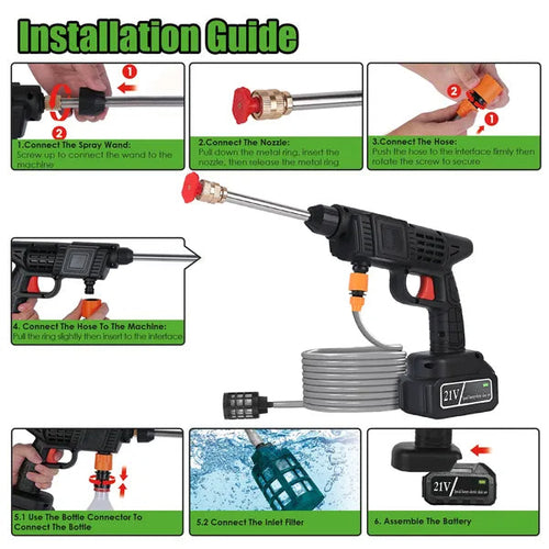 Cordless Pressure Washer Portable Electric Power Washer High Pressure by Homemaintenancesupplies2