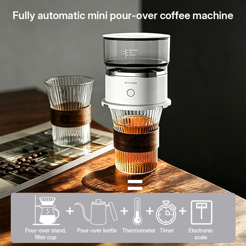 Mini Electric Coffee Grinder & Brewer – Automatic Drip Coffee Maker with Stirring Cup by eprolo