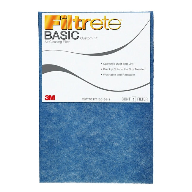 Filtrete Washable Air Filter 20x30x1 - MERV 1 Cut to Fit