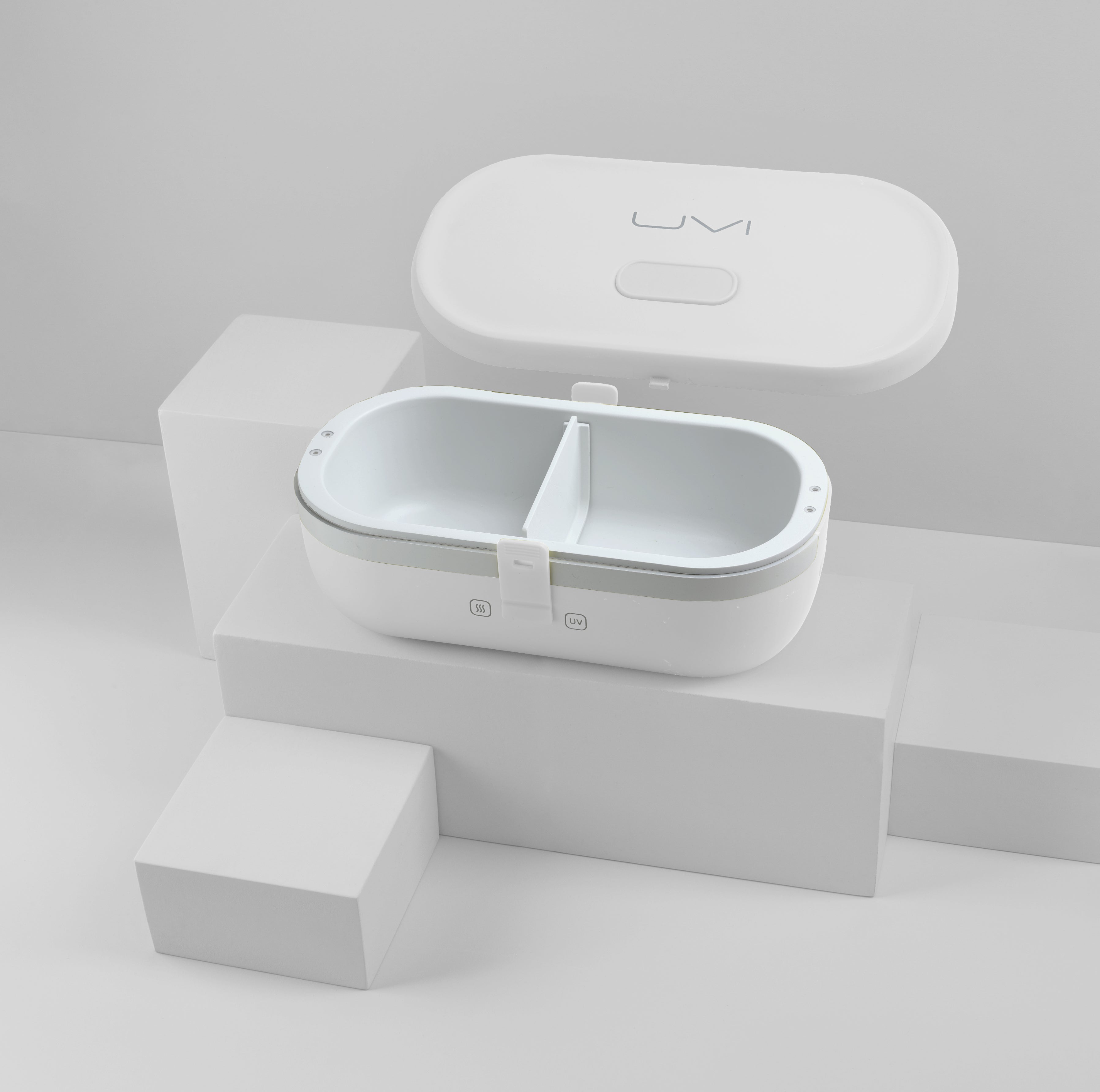 Self-Heating Lunch Box With USB-C Cord and UV LIGHT SANITIZER by Fritaire